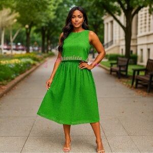 Kate spade new york Eyelet Volume Midi Skirt – Green – NWT
